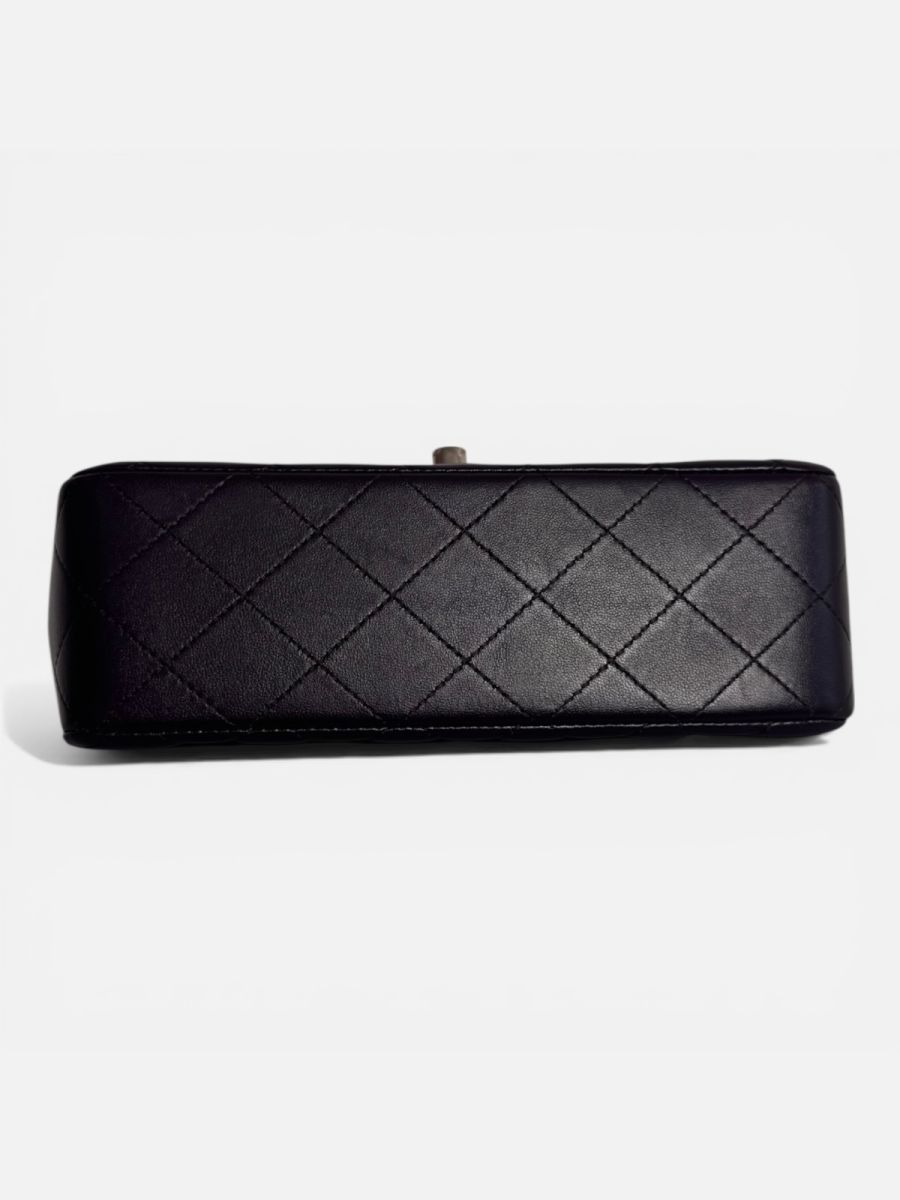 Chanel top handle burgundy red / brown micro chip 2024 