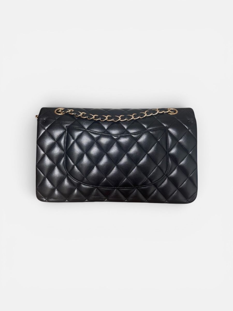 Chanel timeless medium black double flap bag 