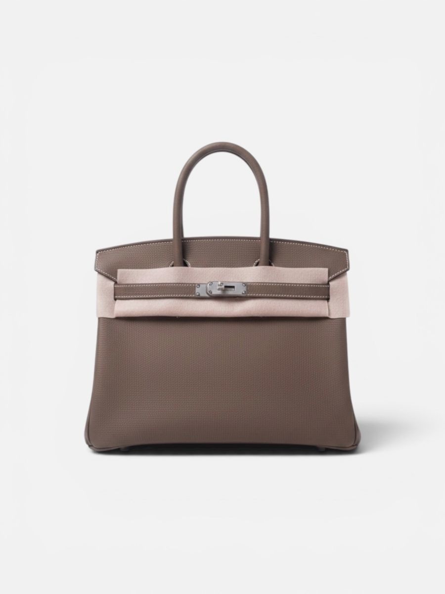 Hermes Birkin 30 etoupe paladium hardware 2026 K stamp full set 