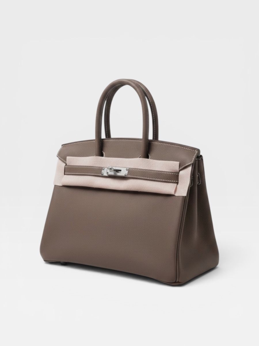 Hermes Birkin 30 etoupe paladium hardware 2026 K stamp full set 
