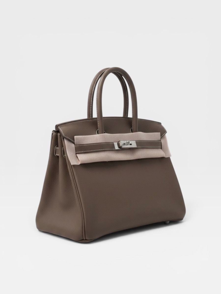 Hermes Birkin 30 etoupe paladium hardware 2026 K stamp full set 