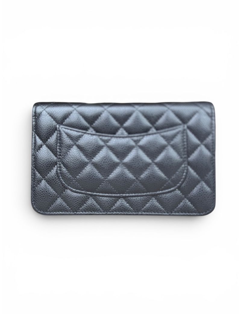 Chanel new turnlock black woc ghw 