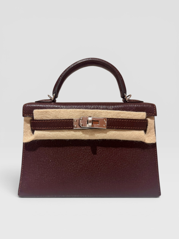 Hermes mini Kelly Havane chevre verso phw Y 2020 