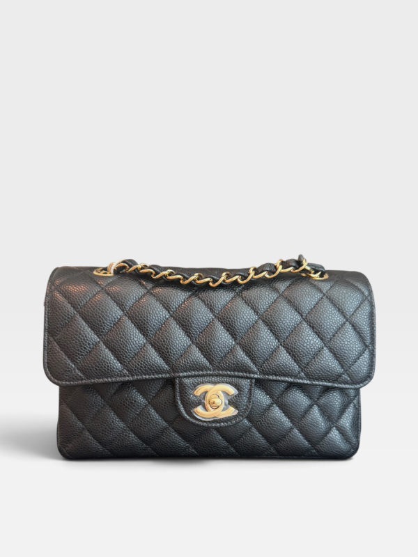 Chanel small caviar black ghw 28 series full set